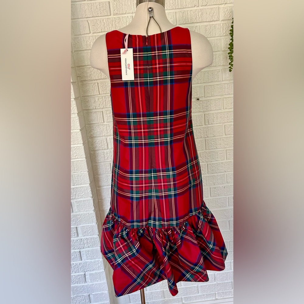NWT-Vineyard Vines Jolly plaid Amelia swing dress - Picture 4 of 10